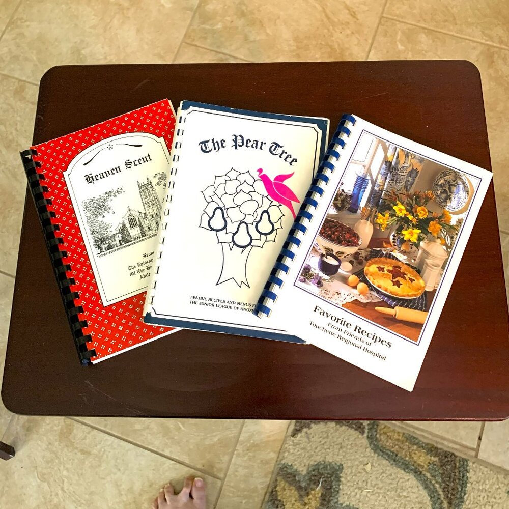 Vintage Spiral Bound Cookbook Trio - Church and Community Recipes - Lot of 3